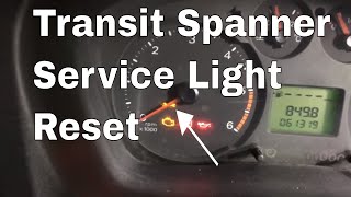 How to reset a Ford transit service spanner light reset 2006 2016