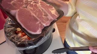 Slow Cooker Pork Chops, Potatoes & Carrots