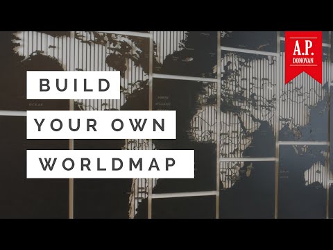 A.P. Donovan - DIY wooden world map with an incredible size of 2.5m x 1.2m