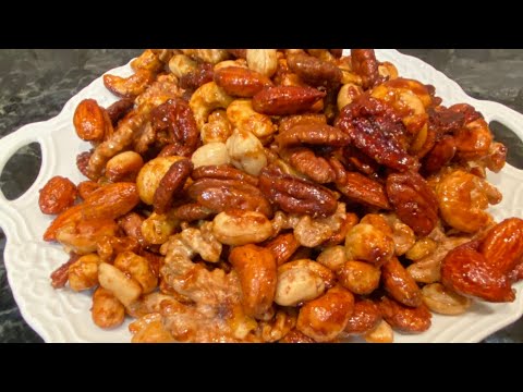 Spicy And Sweet Roasted Nuts | Zaika With Jabeen