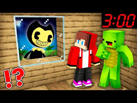 JayJay & Mikey - Maizen - Why Scary BENDY ATTACK HOUSE JJ and Mikey At Night in Minecraft - Maizen