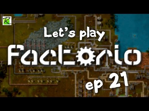 Factorio: Separating Dual Lane Transporter Belts (Let's Play ep21)