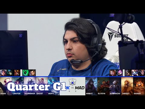 DK vs MAD - Game 1 | Quarter Finals S11 LoL Worlds 2021 | DAMWON Kia vs Mad Lions - G1 full game