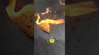 Sponge burning Slowmotion #shorts #heat #sponge #satisfying #burn