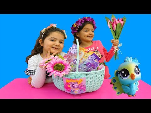 Masal & Öykü opening surprises presents - LPS Littlest Pet Shop