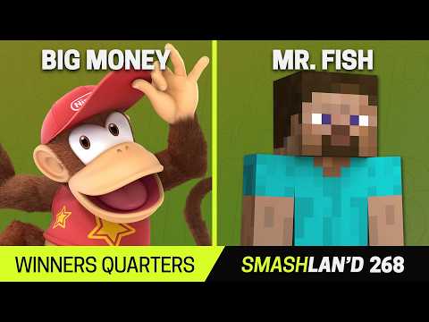 SmashLAN'd 268 Winners Quarters - Big Money (Diddy Kong) vs Mr. Fish (Steve) - SSBU Tournament