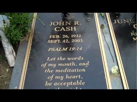 Johnny Cash and June Carter Cash grave site.Mother Maybelle Carter and other stars.