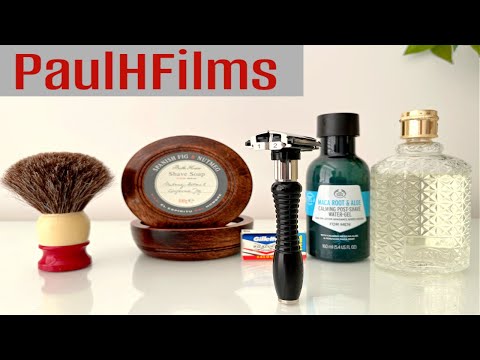 Feather Adjustable DE Razor with Bath House Spanish Fig & Nutmeg Shaving Soap