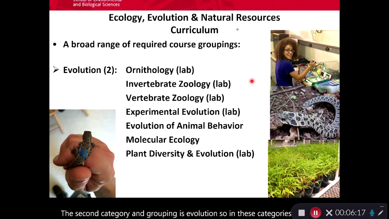 Ecology Evolution and Natural Resources