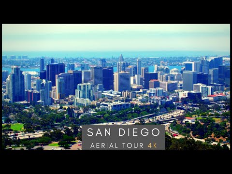Downtown San Diego - 4K AERIAL DRONE SKYLINE TOUR