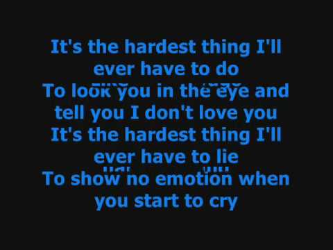 The Hardest Thing - 98 Degrees Lyrics