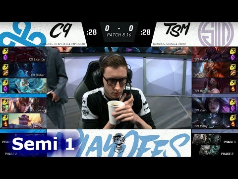 TSM vs Cloud 9 | Game 1 Semi Finals S8 NA LCS Summer 2018 | C9 vs TSM G1