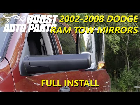 Full Tow Mirror Install: (2002-2008) Dodge Ram Tow Mirrors (Manual Fold) - Boost Auto Parts