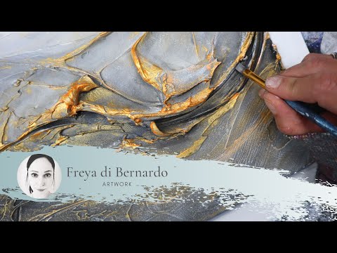 Abstrakte Acrylmalerei mit Strukturpaste, Zeitraffer, Demo