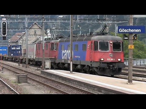 Gotthardbahn - Göschenen Bahnhof September 2015