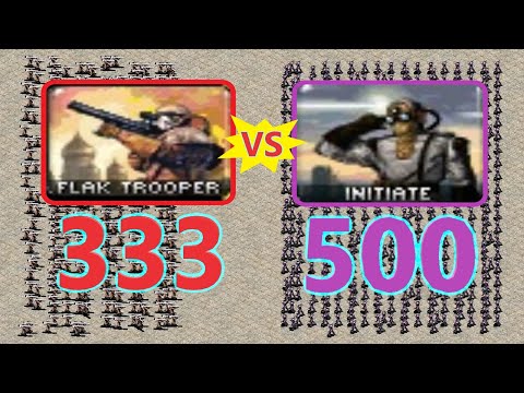 Flak Troopers vs Initiates - Same Cost - Red Alert 2