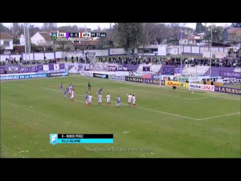 Gol de Pérez. Villa Dálmine 1 - Atl. Paraná 0. Fecha 24. B Nacional 2015. FPT.