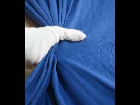 Blue Diamond Twill Khadi Cotton 130 GSM Fabric — video