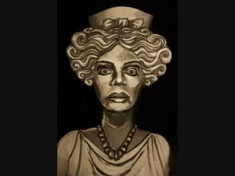 Tanit a goddess statue found in Ibiza Spain. James Kuhn. Face Paint Illusion.