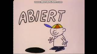 Classic Sesame Street -  A boy manholes word ABIERTO (1985)