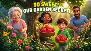 Grandma's Backyard Garden Picnic! 🍓 | Slow English Listening Story (A1-A2 Level)