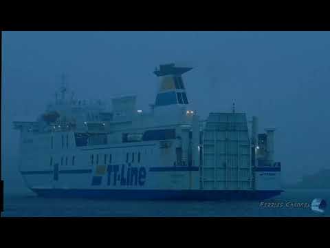 Arrival of ferry Tom Sawyer Świnoujście. Wejście promu Tom Sawyer do Świnoujścia | Ferries Channel
