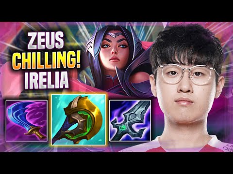 ZEUS CHILLING WITH IRELIA! - T1 Zeus Plays Irelia TOP vs Sett! | Preseason 2022