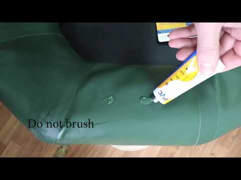 Patching an inflatable boat with PVC Stitch