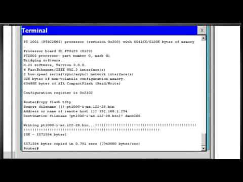 Restore a configuration file from a TFTP server with Packet Tracer  Cisco CCNA 1