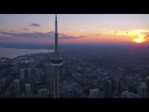 videoblocks aerial canada toronto july 2017 sunset 4k inspire 2 BY2D6Xao