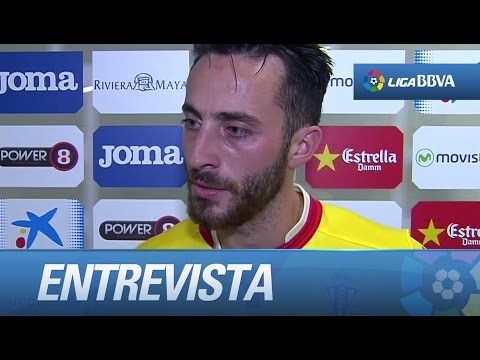 Entrevista a Álex Menéndez tras el RCD Espanyol (1-2) Sporting de Gijón