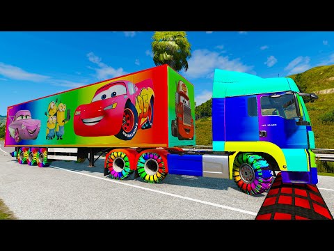 Trucks vs Upside Down Speed Bumps | BeamNG.DRIVE