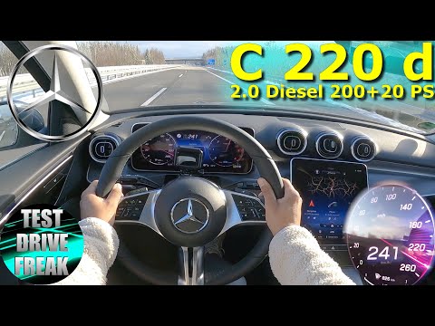 2021 Mercedes Benz C 220 d 200 + 20 PS TOP SPEED AUTOBAHN DRIVE POV
