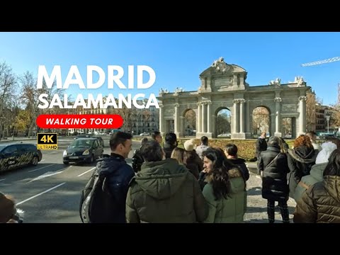 Madrid 4K Walking Tour | From Cibeles to Serrano via Colon & Altamira Cave