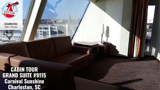 Carnival Sunshine | Grand Suite #9115 Cabin Tour