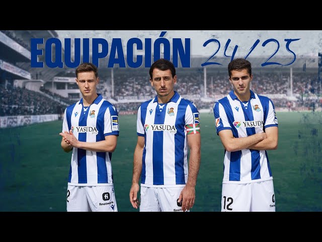 Vídeo relacionado con Macron 2023-2024 Real Sociedad Camiseta auténtica de visitante de fútbol