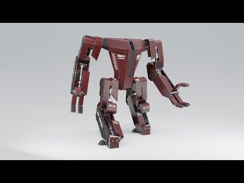 Riot Control Robot modeled in Blender. Inspired by Westworld season 3.