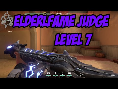 BLACK ELDERFLAME JUDGE SKIN GAMEPLAY LEVEL 7 - VALORANT