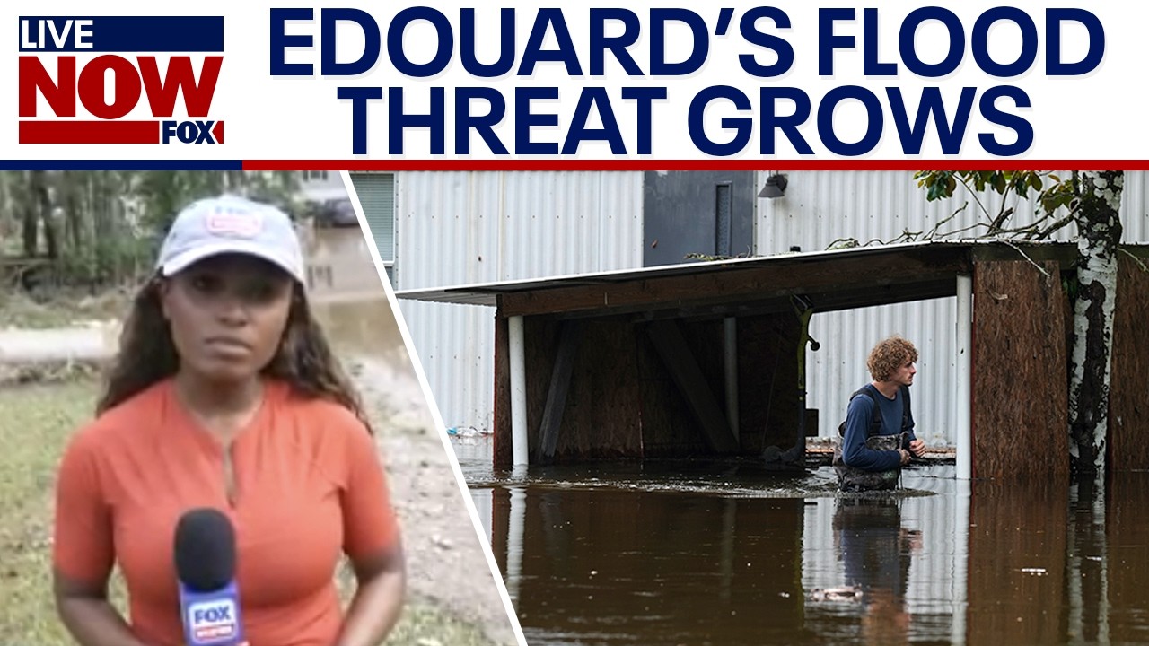 Flood threat lingers as Edouard moves inland