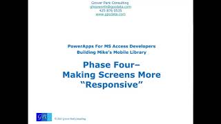 Mike's Mobile Library - Creating a "Responsive" Layout