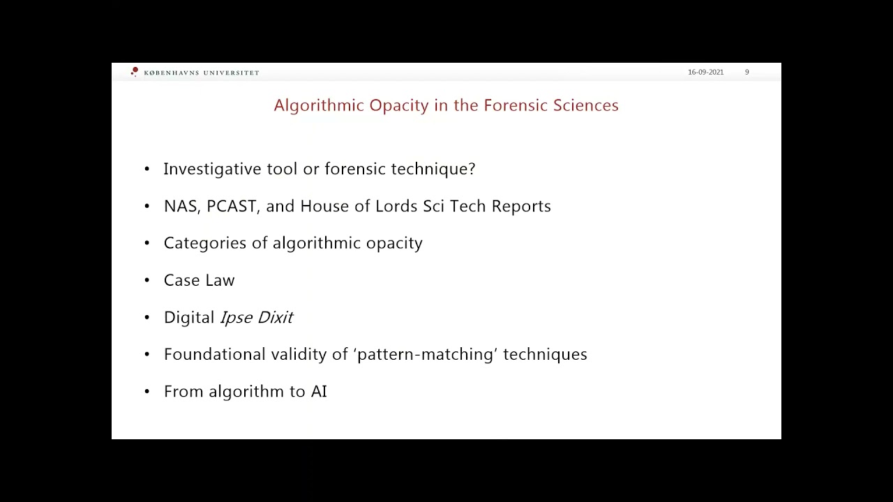 Lightning Talks, Episode 10: Algorithms and AI in Forensics