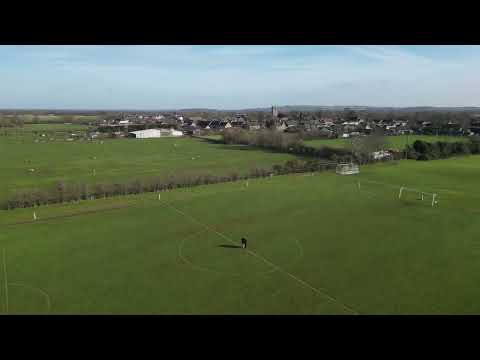 Arial view of Charlton-on-Otmoor football pitch