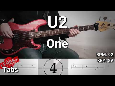 U2 - One (Bass Cover) Tabs