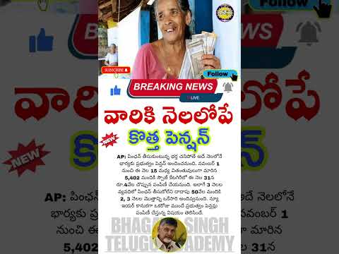 న్యూయర్ కానుక వారికి నెలలోపే కొత్త పెన్షన్! | AP PENTIONS | CHANDRABABU| AP GOVT