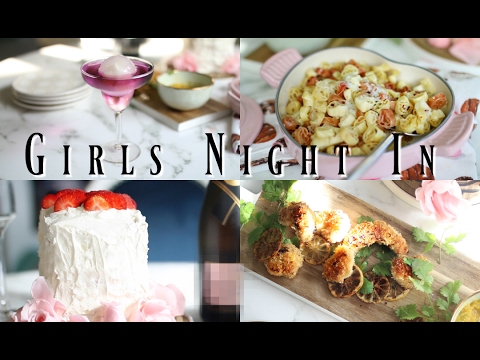 DIY Girls Night In - Coconut Shrimp No Bake Cake & Wine - MissLizHeart Video