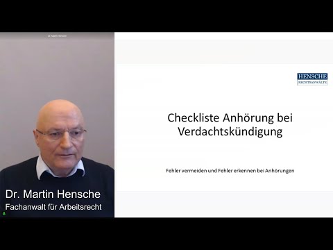 Anhörung bei Verdachtskündigung: Die Checkliste für Arbeitnehmer & Arbeitgeber