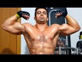 young bodybuilder showing his pumped muscle | flexing | muscle worship