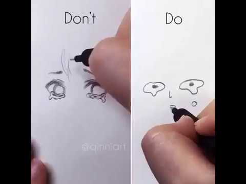 How to draw: Sad Anime face 😭 - YouTube