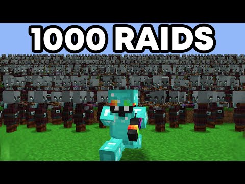 Shocking! I Dominated 1000 Minecraft Raids!