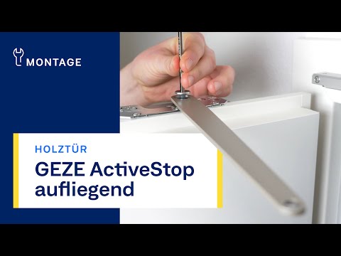 Türdämpfer GEZE ActiveStop aufliegend | Montage an Holztür